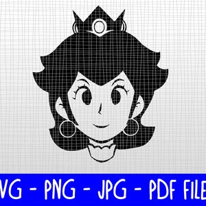 Downloadable SVG - Super Mario Bros - Princess Peach