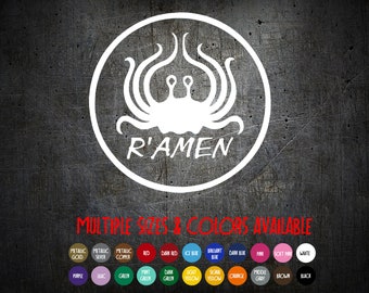 Vinyl Decal - Pastafarian - R'amen -  Flying Spaghetti Monster