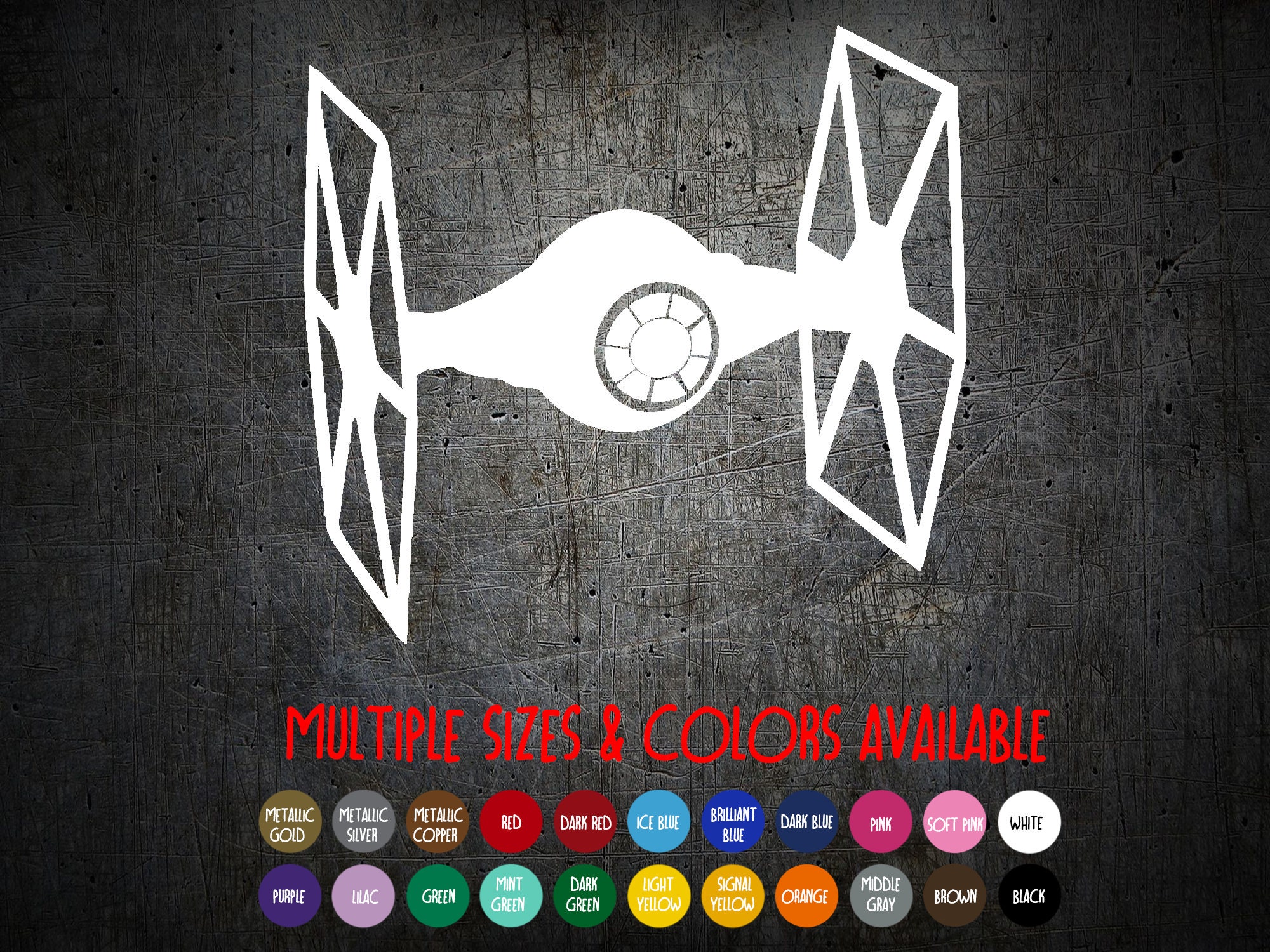 Star Wars Empire Tie Fighter Die Cut Vinyl Multiple Colors Decal