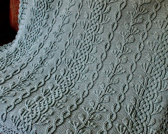 Crochet Blanket Pattern Celtic Garden Braided Cable Blanket Afghan Throw Crochet Pattern Home Decor