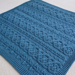 Crochet Blanket Pattern Ginko Biloba Cable Blanket Braided Cable Blanket Afghan Throw Crochet Pattern Home Decor