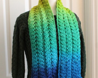 Crochet Scarf Pattern, Algae Braided Cable Scarf Crochet Pattern for Men and Women PDF download Celtic Crochet Pattern Clothing