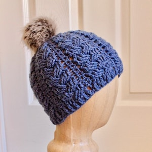 帽子 MACMAHON KNITTING MILLS CROCHET HAT UN Crochet Hat Pattern, Cobblestone Cable Braided Hat Beanie