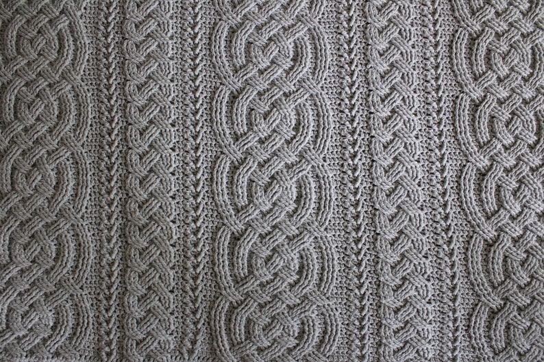 Crochet Blanket Pattern Large Irish Lullaby Cable Braided Blanket Crochet Pattern Baby Blanket Throw Afghan Bulky Chunky Yarn Nursery Celtic image 4