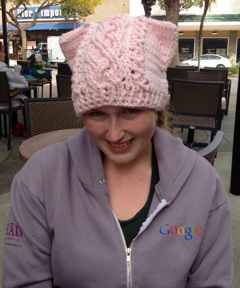 Inverness Cable Cat Hat Crochet Pattern for Women and Men image 3