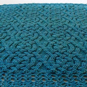 Crochet Blanket Pattern, Aberdeen Braided Baby Cable Aran Blanket Crochet Pattern for Boys and Girls, Celtic blanket, cable pattern image 3