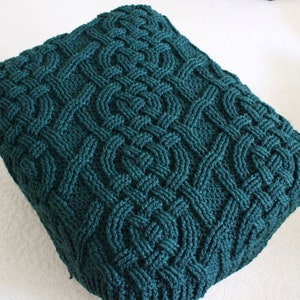 Cloverhill Cable Blanket Crochet Pattern for Women and Men, Baby Blanket Chunky Bulky Yarn PDF Download Home Decor