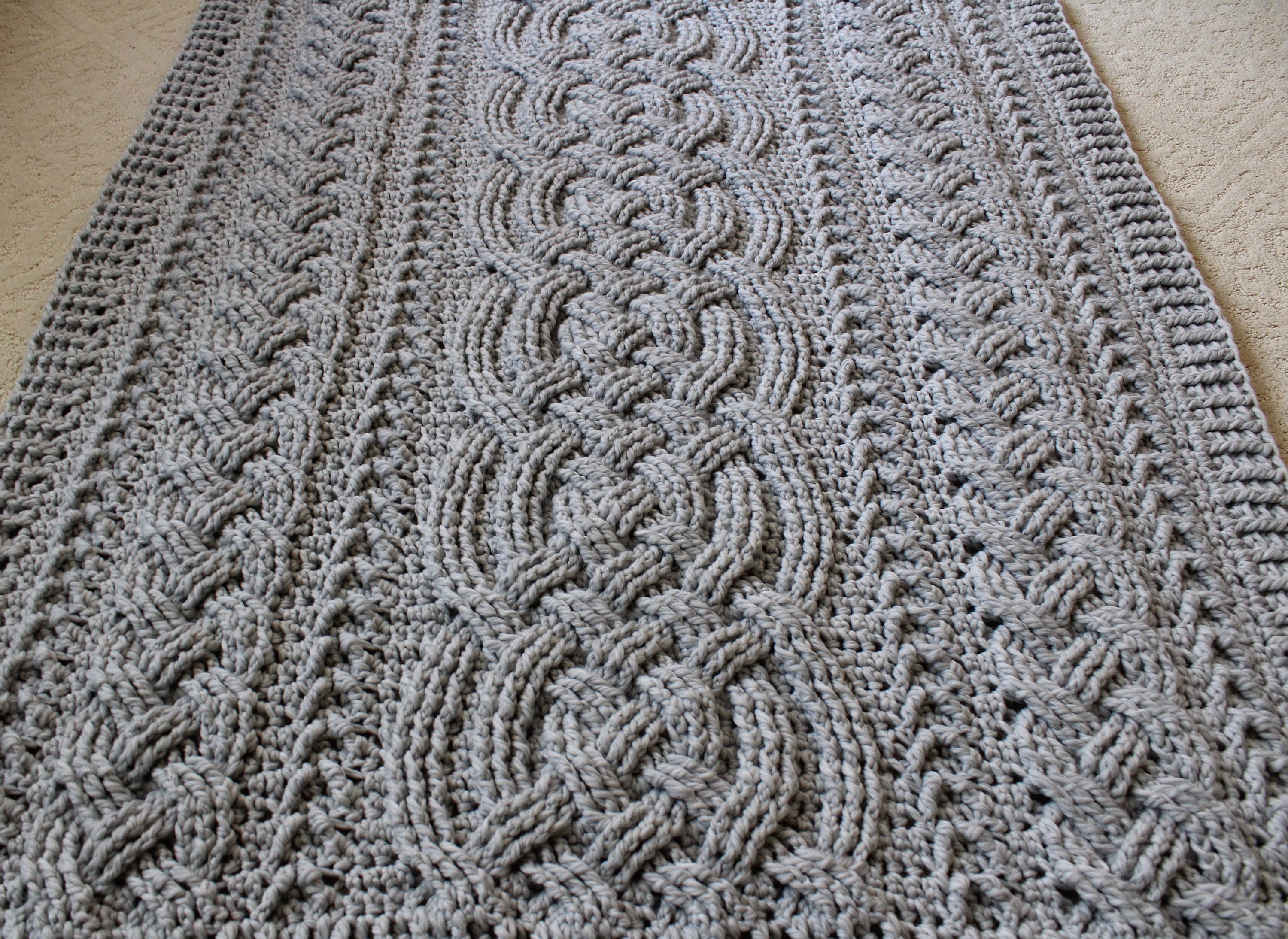 Crochet Blanket Pattern Irish Lullaby Cable Braided Blanket Crochet Pattern Baby Blanket Throw Afghan Bulky Chunky Yarn Nursery Aran Celtic Etsy Canada
