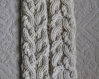 Crochet Scarf Pattern Rosslyn Cable Braided Scarf Crochet Pattern for Women and Men, Aran Celtic Cable Scarf PDF Download