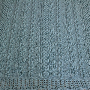 Crochet Blanket Pattern Celtic Garden Braided Cable Blanket Afghan Throw Crochet Pattern Home Decor image 6