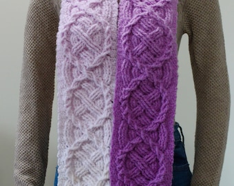 Crochet Scarf Pattern, Double Twist Braided Cable Scarf Crochet Pattern for Men and Women PDF download Celtic Crochet Pattern Clothing