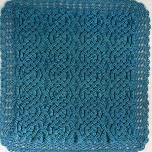 Crochet Blanket Pattern, Aberdeen Braided Baby Cable Aran Blanket Crochet Pattern for Boys and Girls, Celtic blanket, cable pattern image 5