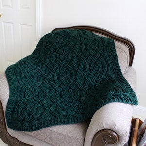 Cloverhill Cable Blanket Crochet Pattern for Women and Men, Baby Blanket Chunky Bulky Yarn PDF Download Home Decor image 4