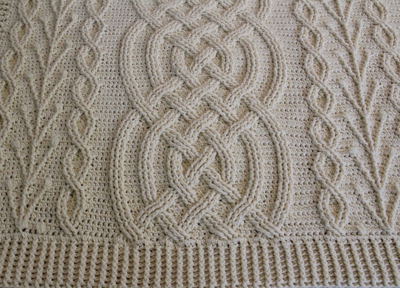 Crochet Blanket Pattern Highland Journey Cable Braided Blanket Crochet Pattern Blanket Throw Afghan Crochet pattern home decor handmade image 9