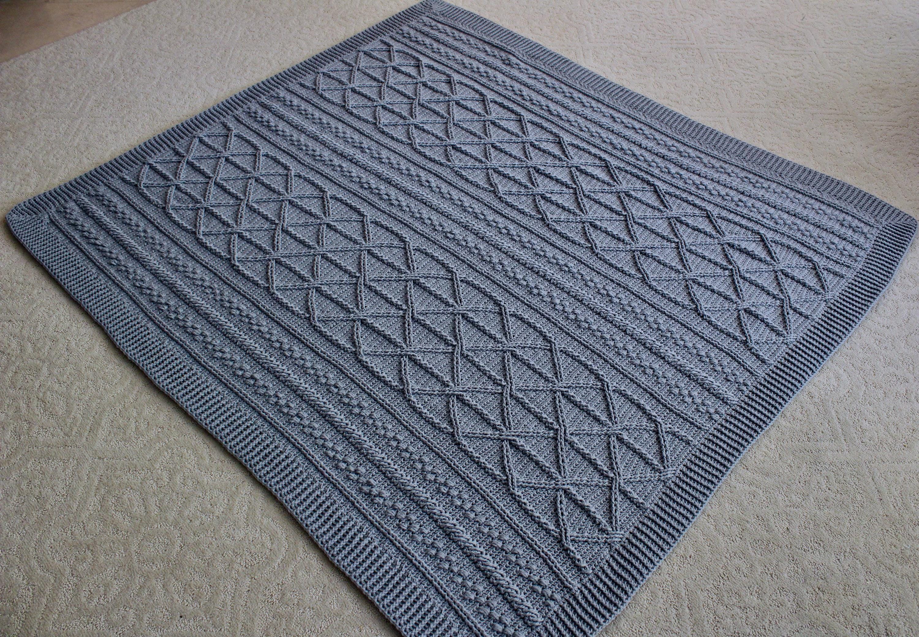 Crochet Blanket Pattern Barleycove Braided Cable Blanket Afghan Throw ...