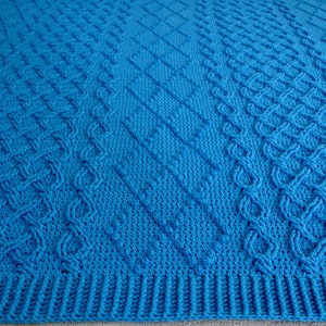 Crochet Blanket Pattern Moon River Cable Braided Blanket Crochet Pattern Blanket Throw Afghan Celtic Crochet pattern home decor handmade image 2