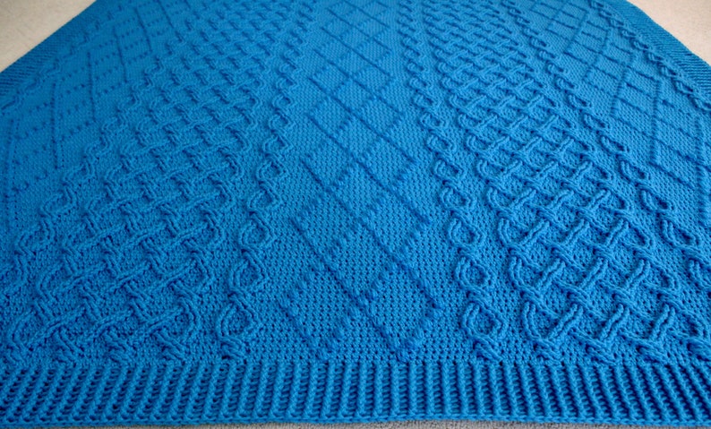 Crochet Blanket Pattern Moon River Cable Braided Blanket Crochet Pattern Blanket Throw Afghan Celtic Crochet pattern home decor handmade image 2