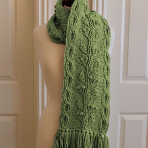 Crochet Scarf Pattern, Celtic Garden Braided Cable Scarf Crochet Pattern for Men and Women PDF download Celtic Crochet Pattern Clothing