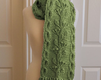 Crochet Scarf Pattern, Celtic Garden Braided Cable Scarf Crochet Pattern for Men and Women PDF download Celtic Crochet Pattern Clothing