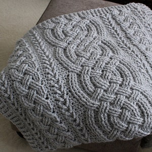 Crochet Blanket Pattern Irish Lullaby Cable Braided Blanket Crochet Pattern Baby Blanket Throw Afghan Bulky Chunky Yarn Nursery Aran Celtic image 1