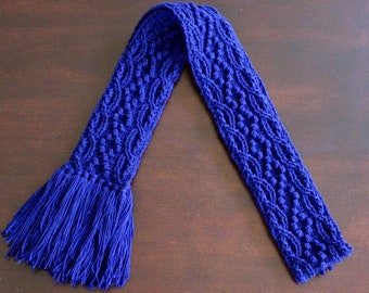 Crochet Scarf Pattern, Midnight Cable Braided Scarf Crochet Pattern for Women and Men Celtic Aran Crochet