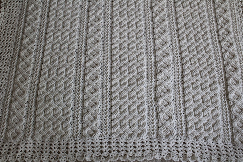 Crochet Blanket Pattern Braemar Cable Braided Blanket Crochet Pattern Throw Afghan Aran Celtic Cable Crochet Pattern Blanket Holiday image 5