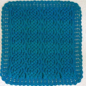 Crochet Blanket Pattern, Aberdeen Braided Baby Cable Aran Blanket Crochet Pattern for Boys and Girls, Celtic blanket, cable pattern image 2