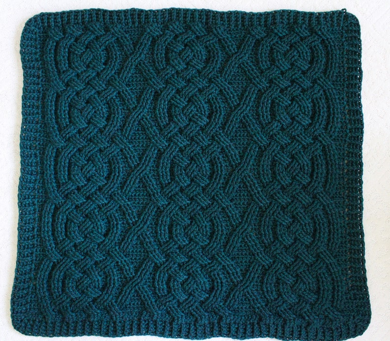 Cloverhill Cable Blanket Crochet Pattern for Women and Men, Baby Blanket Chunky Bulky Yarn PDF Download Home Decor image 3