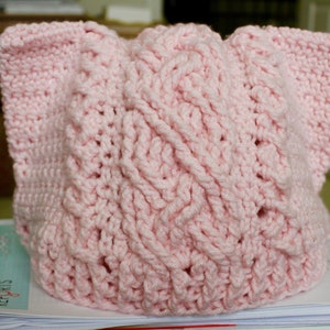 Inverness Cable Cat Hat Crochet Pattern for Women and Men image 2