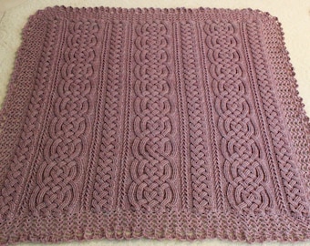 Crochet Blanket Pattern, Aberdeen Braided Cable Blanket Afghan Throw Crochet Pattern Home Decor Saxon Braid