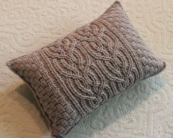 Crochet Pillow Pattern Nutmeg Cable Pillow Cable Braided Blanket Crochet Pattern Yarn Aran Celtic Crochet Pattern PDF Download Home Decor