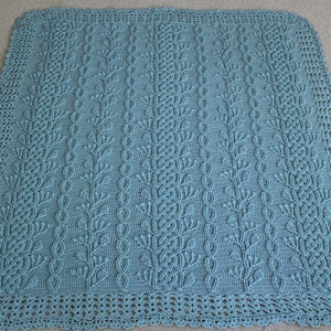 Crochet Blanket Pattern Celtic Garden Braided Cable Blanket Afghan Throw Crochet Pattern Home Decor image 4