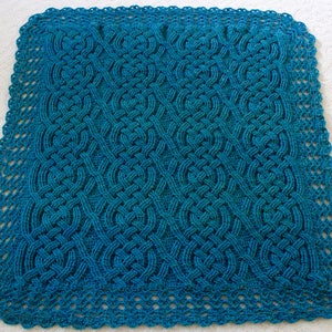 Crochet Blanket Pattern, Aberdeen Braided Baby Cable Aran Blanket Crochet Pattern for Boys and Girls, Celtic blanket, cable pattern image 4