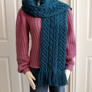 Crochet Scarf Pattern, Laurel Wreath Braided Cable Scarf Crochet Pattern for Men and Women PDF download Celtic Crochet Pattern Clothing