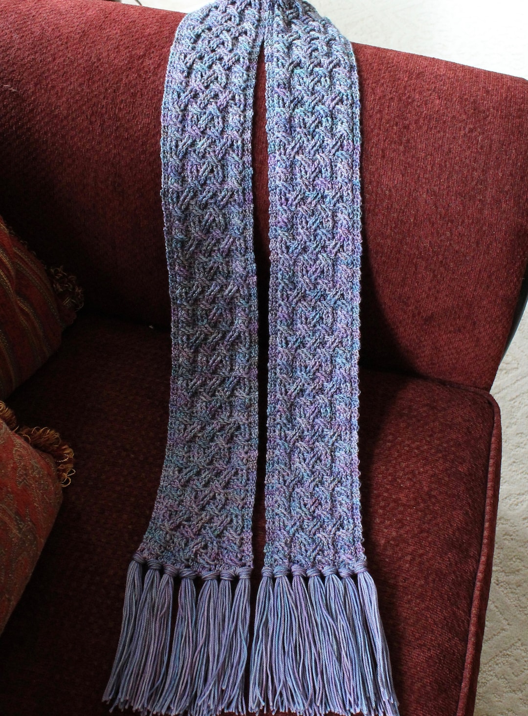 April Crochet Multi Strand Cowl Scarf | 100% Wool | Sand