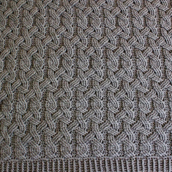 Crochet Blanket Pattern Large Shamrock Cable Braided Blanket Crochet Pattern Blanket Throw Afghan Bulky Chunky Yarn bedspread