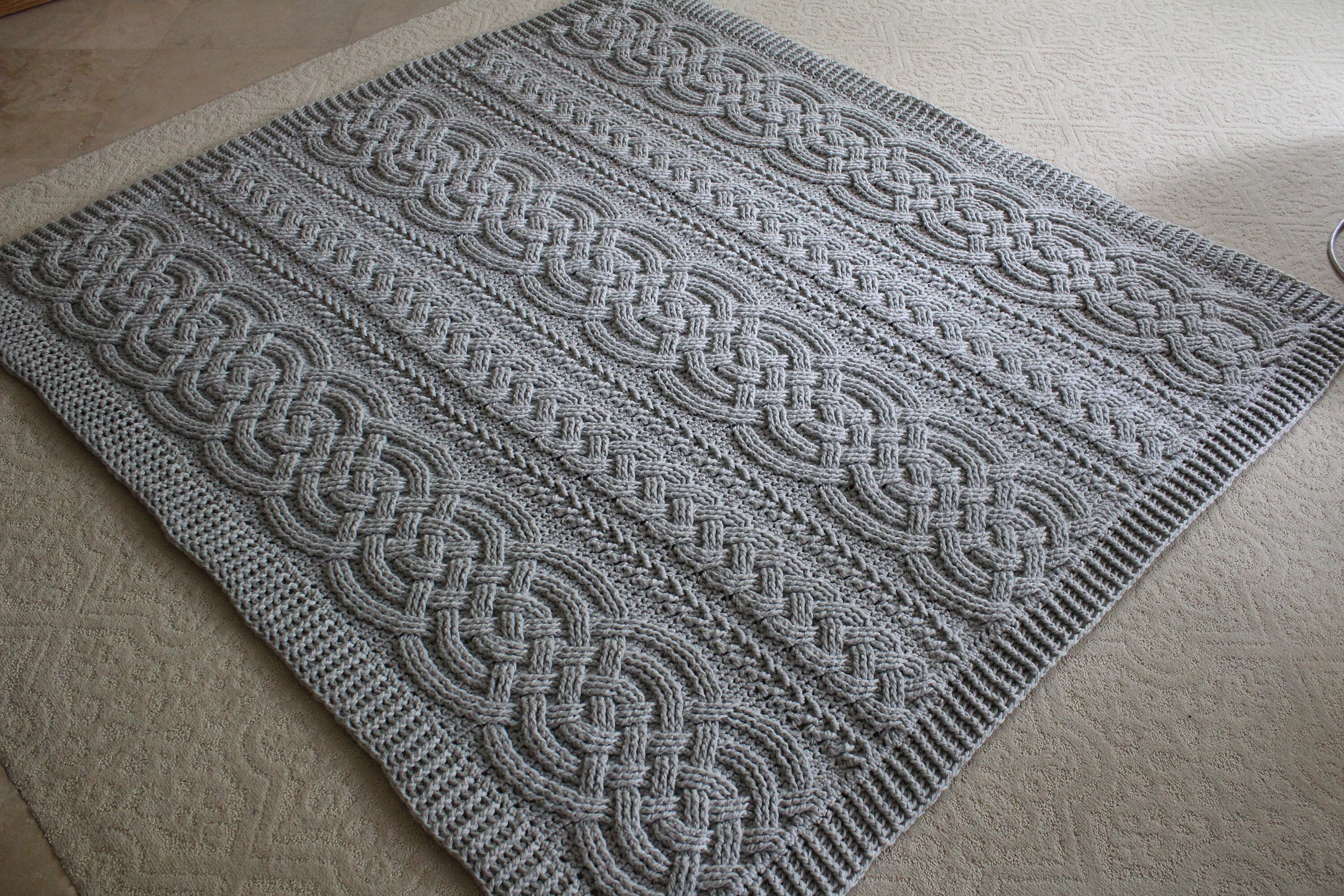 Crochet Blanket Pattern Large Irish Lullaby Cable Braided Etsy UK