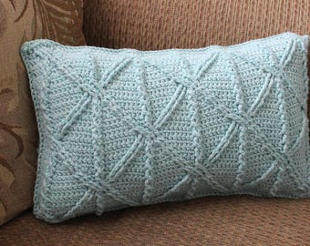 Crochet Pillow Pattern Barleycove Cable Pillow Cable Braided Blanket Crochet Pattern Yarn Aran Celtic St. Patricks Green Crochet Pattern