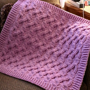 Crochet Blanket Pattern Tipperary Cable Braided Blanket Crochet Pattern Baby Blanket Throw Afghan Yarn Nursery Aran Celtic Small Blanket