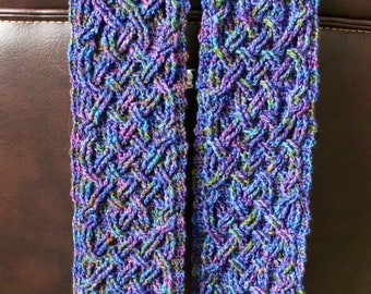 Crochet Scarf Pattern, Glenrose Braided Cable Scarf Crochet Pattern for Men and Women