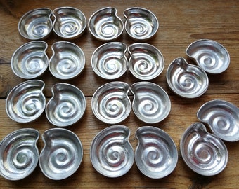 Shell Cookie Molds Set van 20 Bakeware Tin Form Pastry Jelly Baking Cooking Arts Aluminium Mallen Baking Mold Craft Supply Made in USSR 1980