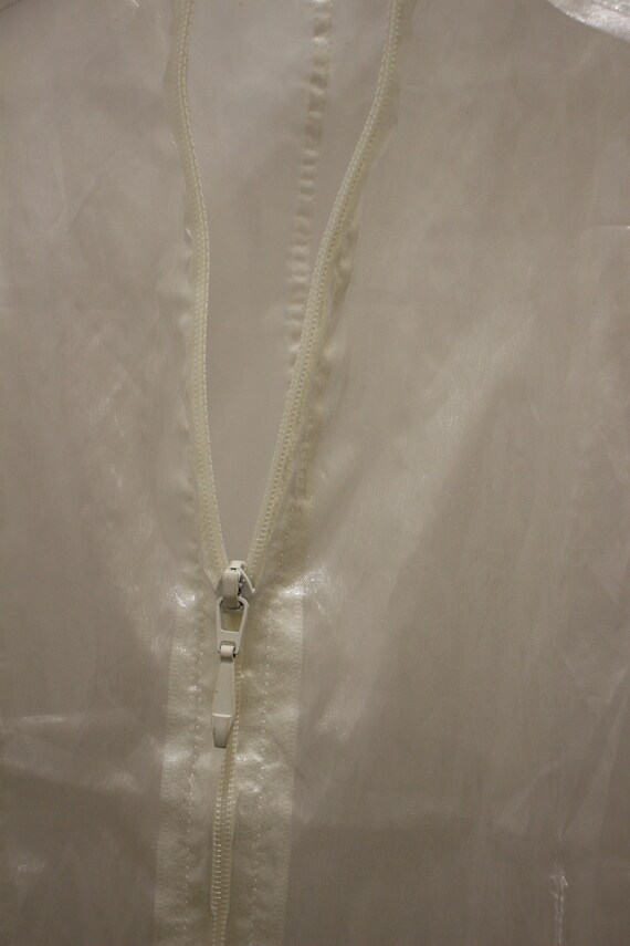 Veste courte transparente blanche à zip Y2K / Tai… - image 5
