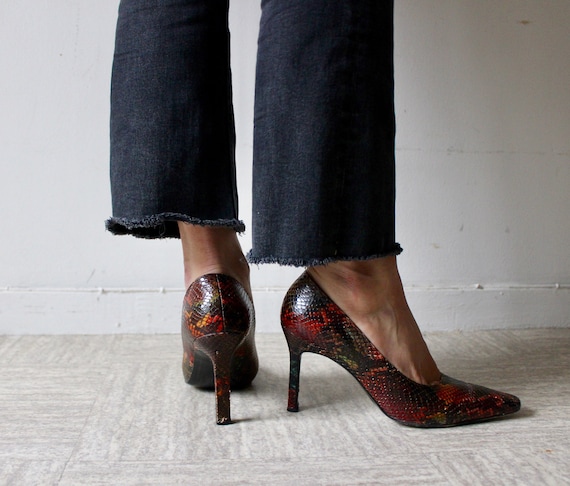 Charles Jourdan java python pump / Multicolor poi… - image 4