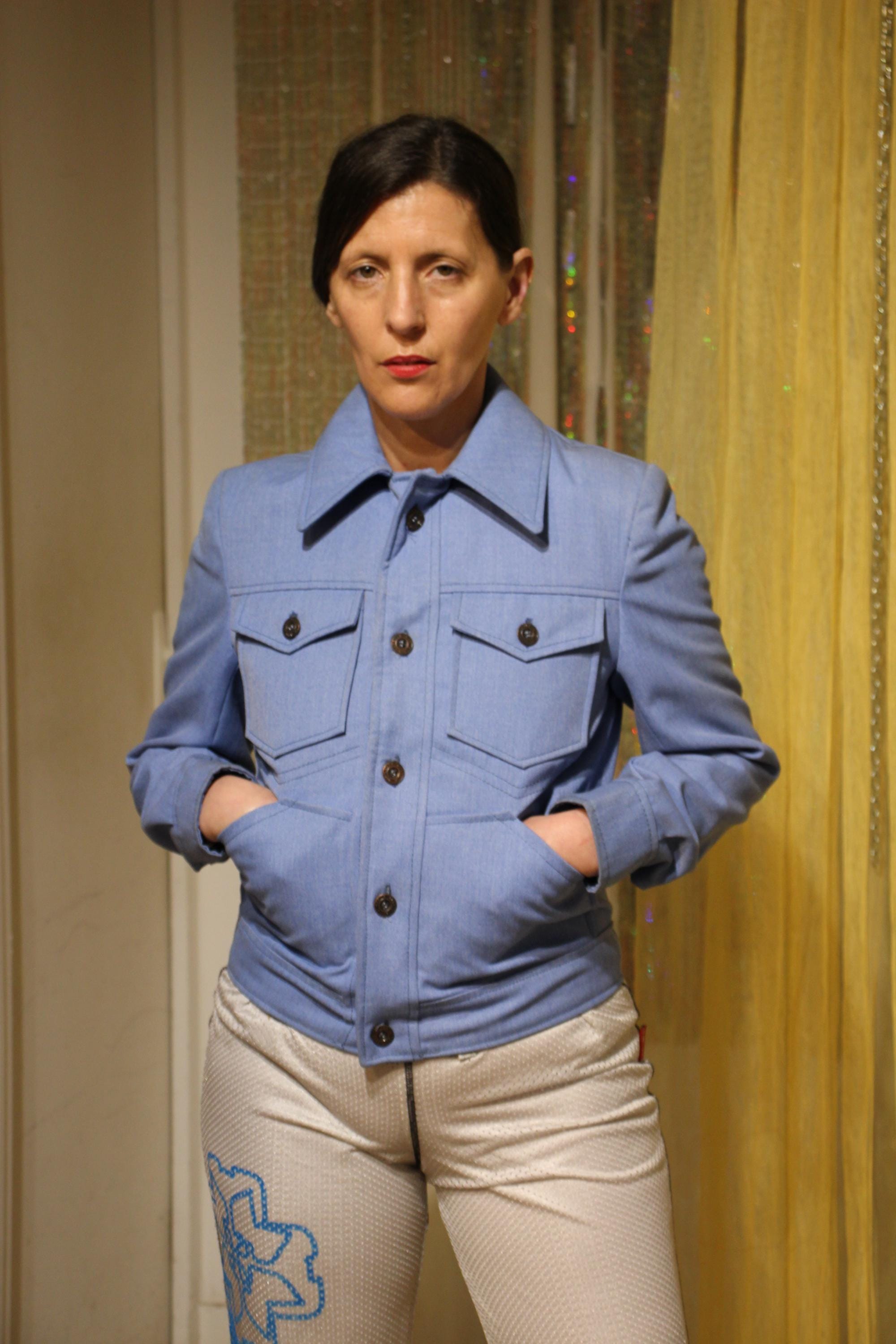 New Vintage 60/70 Blue Jeans Jacket, Small Size Xxs-xs and Child