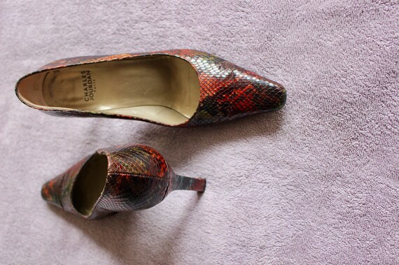 Charles Jourdan java python pump / Multicolor poi… - image 3