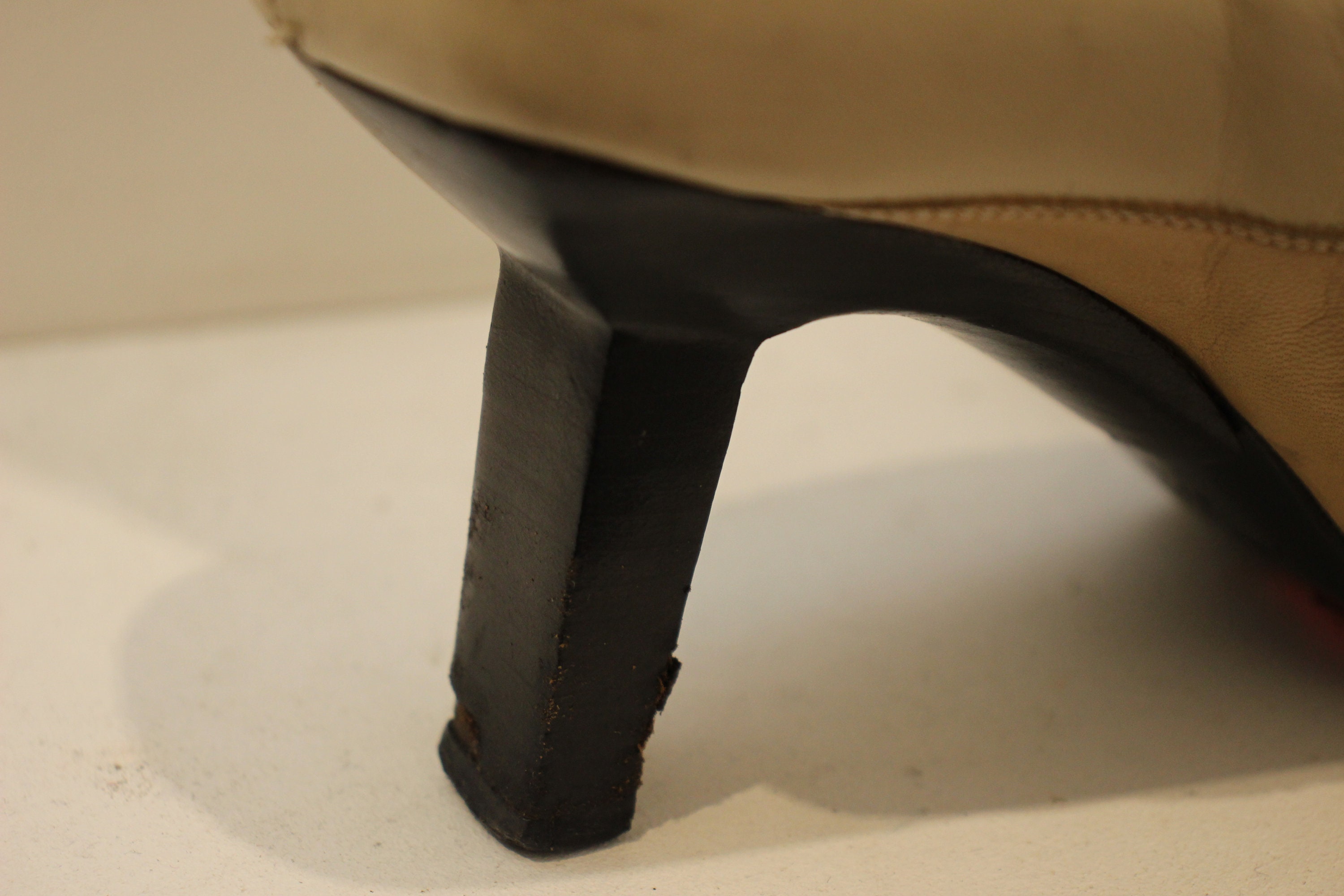 SERGIO ROSSI Cowboy Boots in Black Beige Leather / Size 37.5 SERGIO ROSSI Cowboy Boots in Black Beige Leather / Size 37.5
