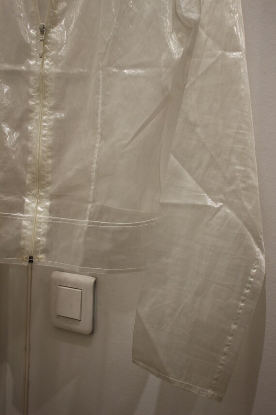 Veste courte transparente blanche à zip Y2K / Tai… - image 4