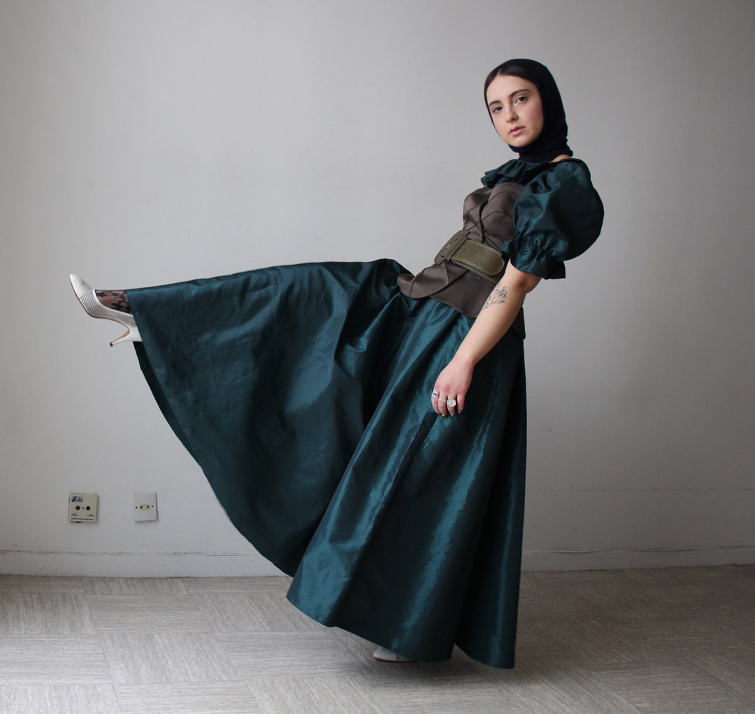 Robe LAURA ASHLEY vintage 80 / Vert fonc?� / Style victorien - Etsy France