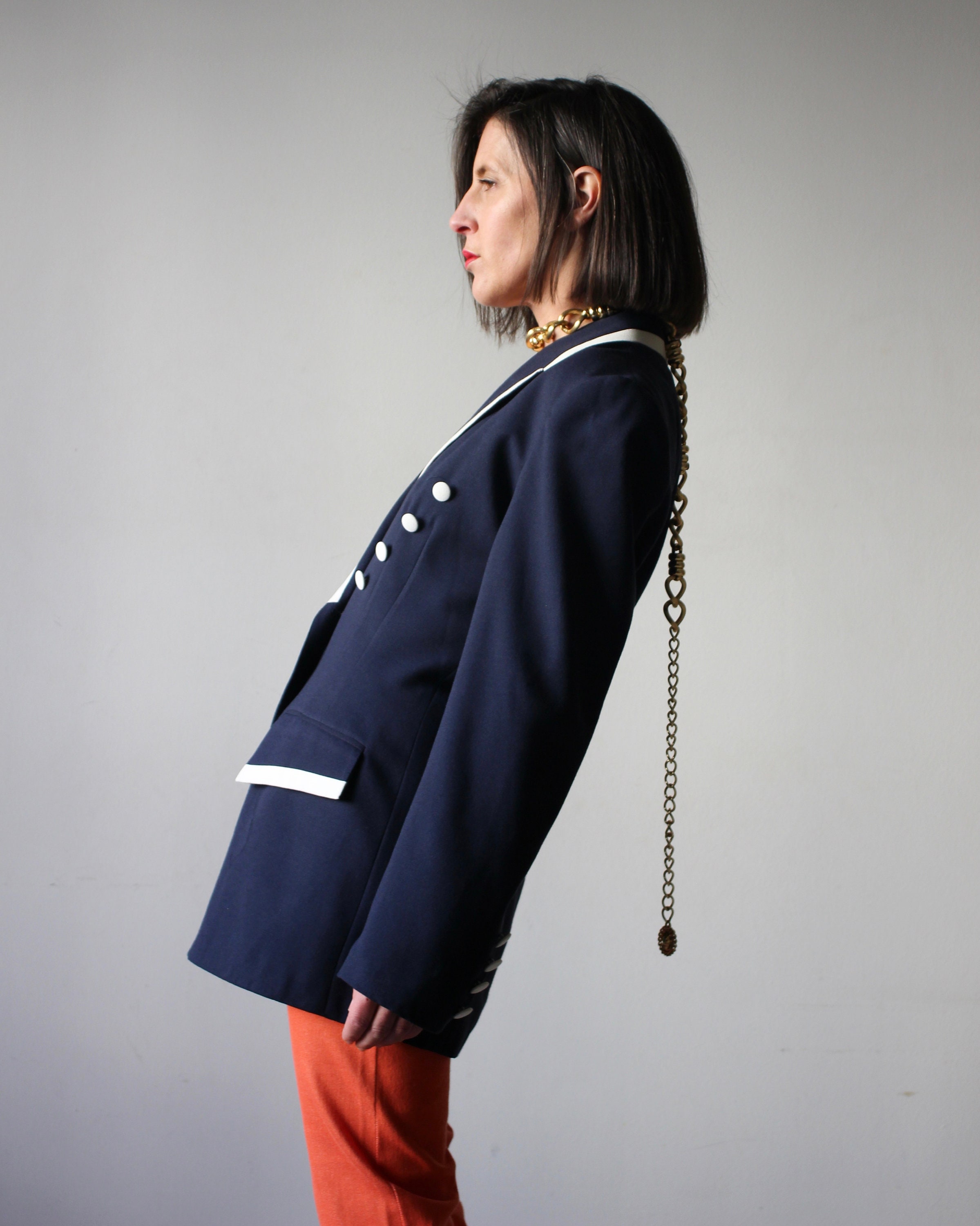 Petite Veste Blazer Navy & Pois Blancs - Marque NAVY - Taille S - Neuf Avec étiquettes
