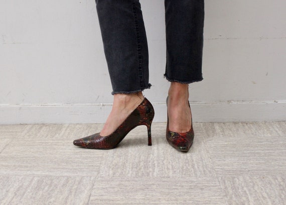 Charles Jourdan java python pump / Multicolor poi… - image 7
